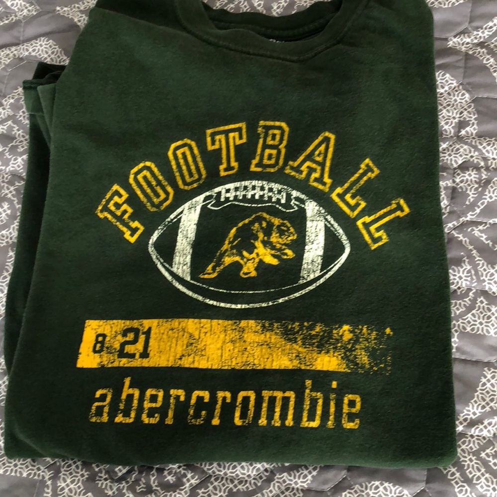 Abercrombie Football Long Sleeve T-shirt 100% Cotton Vintage Look